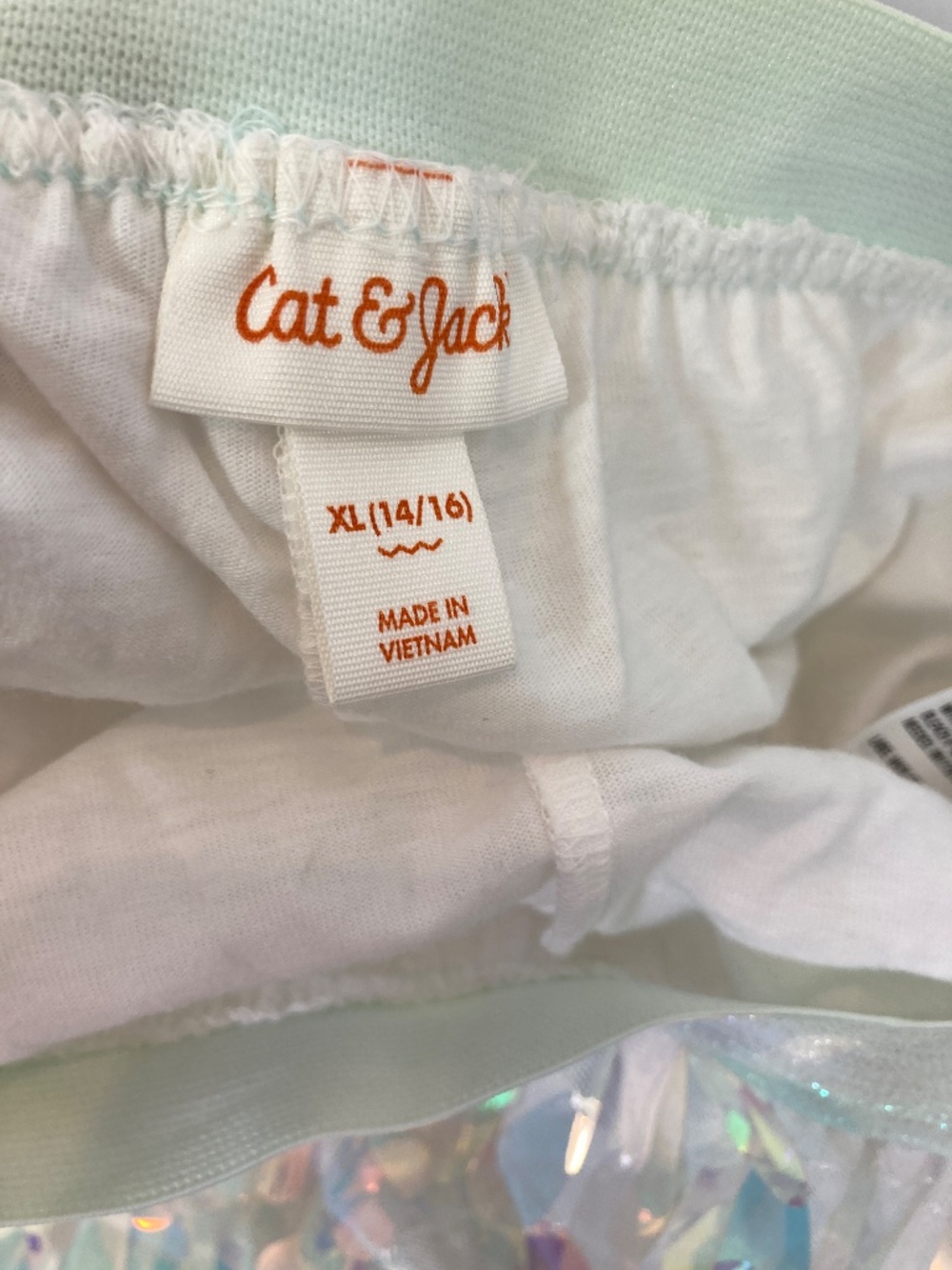 Cat & Jack Youth Skirt Sz XL 14/16 NWT Iridescent Teardrop Sequin Elastic - Picture 3 of 15